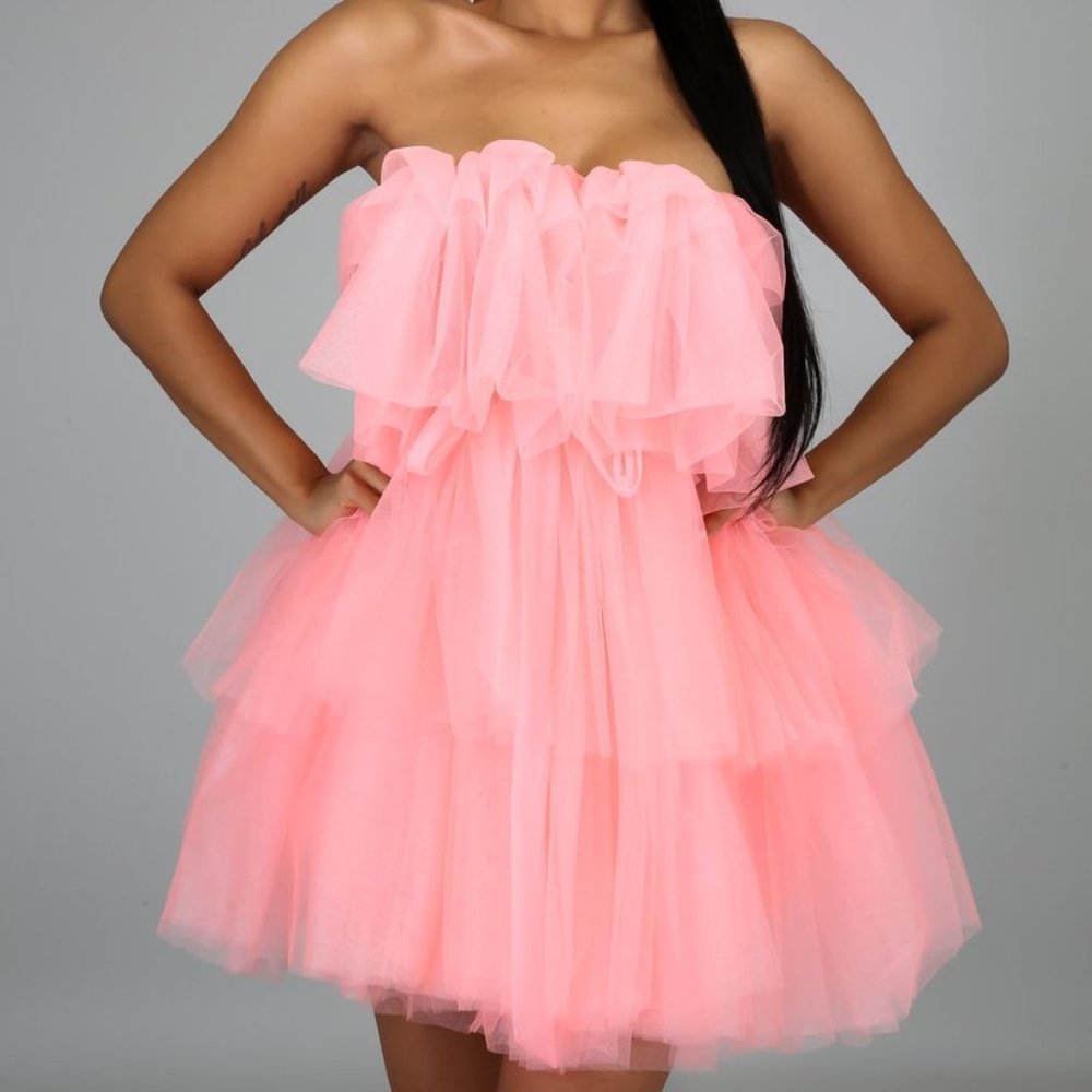 Tulle Strapless Dress